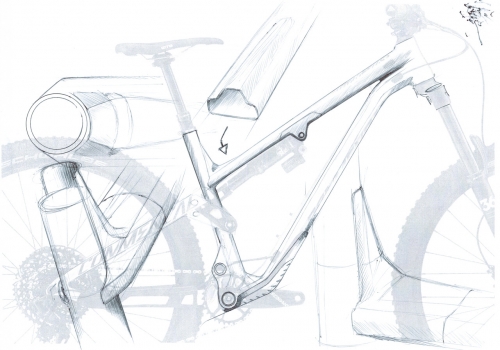 Colorido dibujado a mano ir a trabajar en bicicleta diseño de